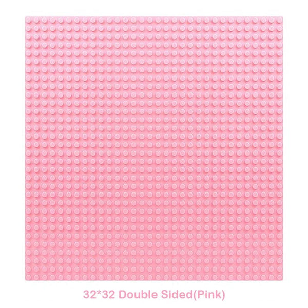 Planet Gates 32X32 Pink 32x32 Dots Double Sided Baseplate for Building Brick 16x16 City Classic Block Plates DIY Plastic Small Block Assembly Part Toy