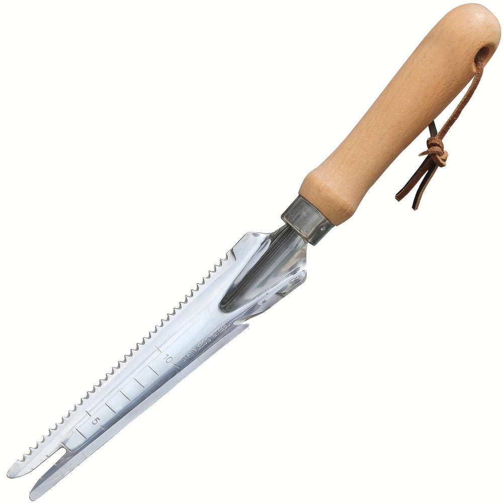 Planet Gates 33.02 Cm 1pc, Garden Weeding Tools Stainless Steel Beech Handle Shovel For Weeding, Cultivating, Transplanting, Digging, Gauging