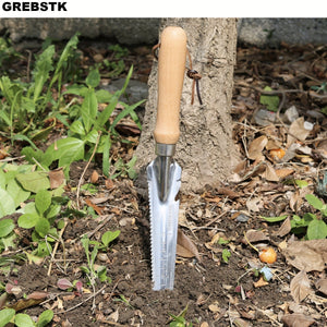 Planet Gates 33.02 Cm 1pc, Garden Weeding Tools Stainless Steel Beech Handle Shovel For Weeding, Cultivating, Transplanting, Digging, Gauging