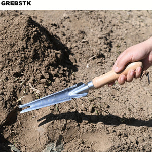 Planet Gates 33.02 Cm 1pc, Garden Weeding Tools Stainless Steel Beech Handle Shovel For Weeding, Cultivating, Transplanting, Digging, Gauging