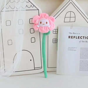 Planet Gates 33cm 4 Sanrio Cartoon Changeable Flower My Melody Kuromi Cinnamoroll Kt Cat Purin Dog Plush Toy Anime Stuffed Animals Cute Plushie Doll