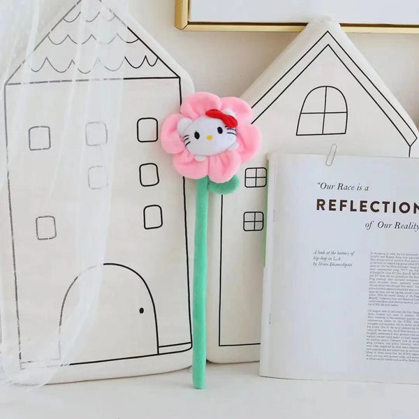 Planet Gates 33cm 6 Sanrio Cartoon Changeable Flower My Melody Kuromi Cinnamoroll Kt Cat Purin Dog Plush Toy Anime Stuffed Animals Cute Plushie Doll