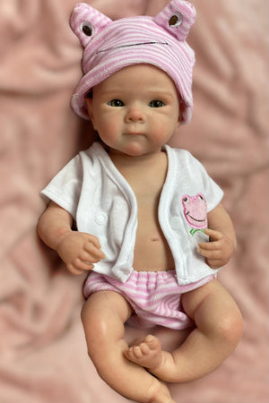 Planet Gates 33CM Lovely Girl Bettie Whole Body Soft Solid Silicone Reborn Doll Painted/Unpainted Reborn Baby Doll Toys Corpo De Silicone