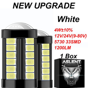 Planet Gates 33SMD PLUS White / 3157 P27/7W T25 2X 1156 BA15S P21W 1157 P21/5W BAY15D BAU15S PY21W T20 7443 7440 3157 LED Car Tail Bulb Brake Reverse DRL Signal Light 12V 24V