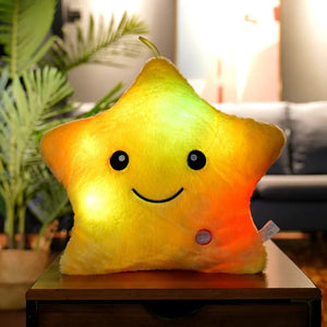 Planet Gates 34CM Creative Toy Luminous Pillow Soft Stuffed Plush Glowing Colorful Stars Cushion Led Light Toys Gift For Kids Children Girls
