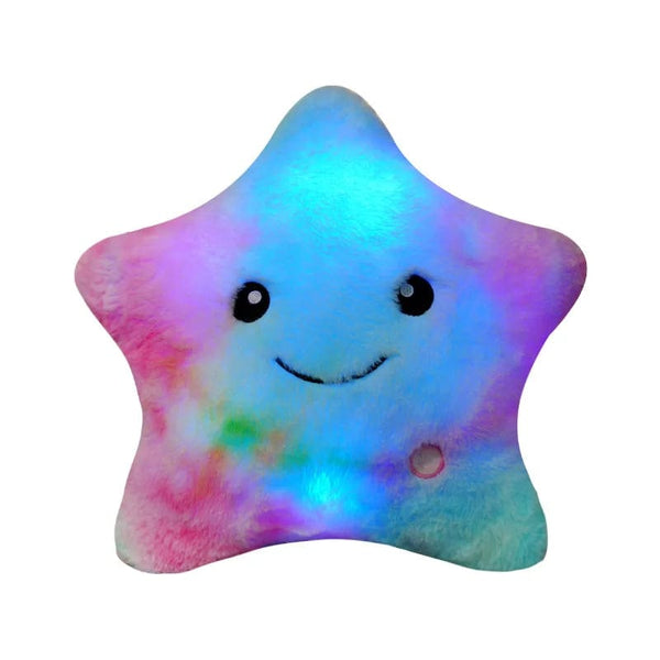Planet Gates 34CM Creative Toy Luminous Pillow Soft Stuffed Plush Glowing Colorful Stars Cushion Led Light Toys Gift For Kids Children Girls