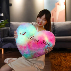 Planet Gates 34CM Creative Toy Luminous Pillow Soft Stuffed Plush Glowing Colorful Stars Cushion Led Light Toys Gift For Kids Children Girls