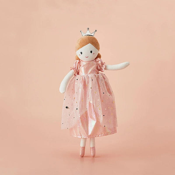 Planet Gates 35/38CM Pink Dress Girl Soft Plush Toy Crown Princess Stuffed Girl Doll Nortic Style Home Decor Doll Kids Birthday Gift juguetes