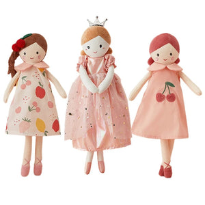 Planet Gates 35/38CM Pink Dress Girl Soft Plush Toy Crown Princess Stuffed Girl Doll Nortic Style Home Decor Doll Kids Birthday Gift juguetes