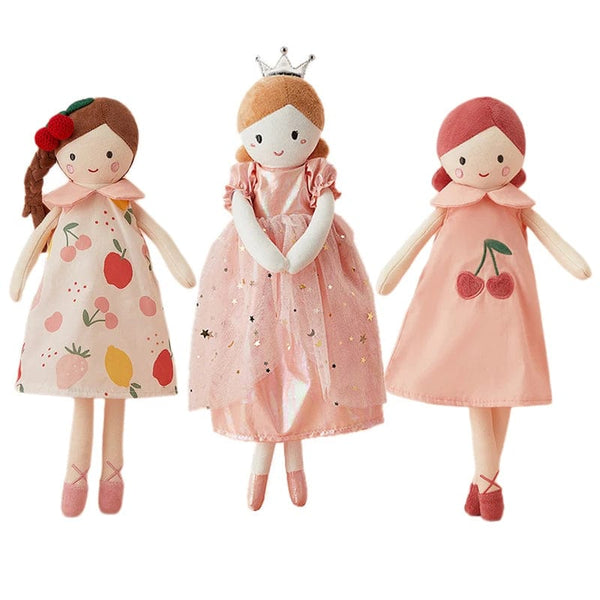 Planet Gates 35/38CM Pink Dress Girl Soft Plush Toy Crown Princess Stuffed Girl Doll Nortic Style Home Decor Doll Kids Birthday Gift juguetes