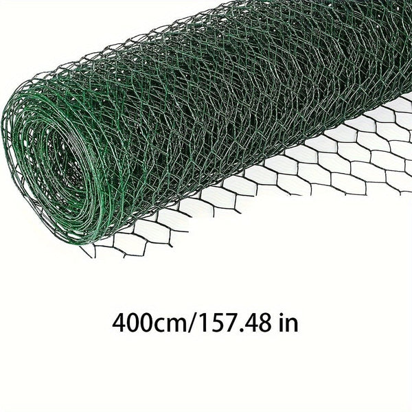Planet Gates 35*400cm 1 Pack, Chicken Wire Poultry Wire Netting Hexagonal Galvanized Mesh Garden Fence Barrier For Pet Rabbit Chicken Fencing (PVC-Coated)