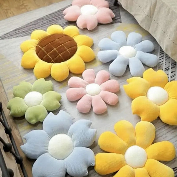 Planet Gates 35/45cm Stuffed Six Petal Flower Cushion Girly Room Decor Sunflower Pillow Bay Window Pink Flower Sit Bedroom Seat Pillow