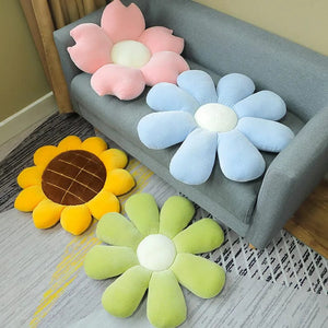 Planet Gates 35/45cm Stuffed Six Petal Flower Cushion Girly Room Decor Sunflower Pillow Bay Window Pink Flower Sit Bedroom Seat Pillow