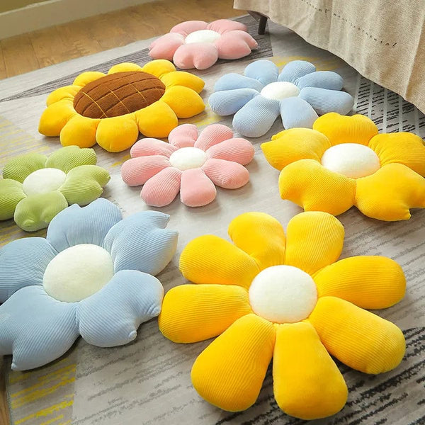 Planet Gates 35/45cm Stuffed Six Petal Flower Cushion Girly Room Decor Sunflower Pillow Bay Window Pink Flower Sit Bedroom Seat Pillow