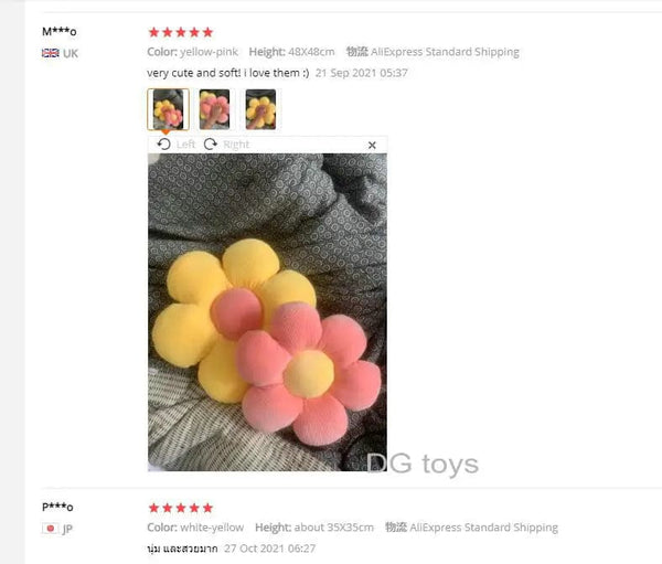 Planet Gates 35/45cm Stuffed Six Petal Flower Cushion Girly Room Decor Sunflower Pillow Bay Window Pink Flower Sit Bedroom Seat Pillow