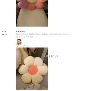 Planet Gates 35/45cm Stuffed Six Petal Flower Cushion Girly Room Decor Sunflower Pillow Bay Window Pink Flower Sit Bedroom Seat Pillow