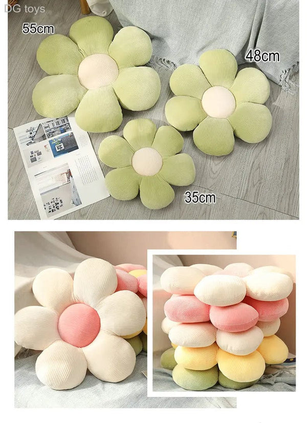 Planet Gates 35/45cm Stuffed Six Petal Flower Cushion Girly Room Decor Sunflower Pillow Bay Window Pink Flower Sit Bedroom Seat Pillow