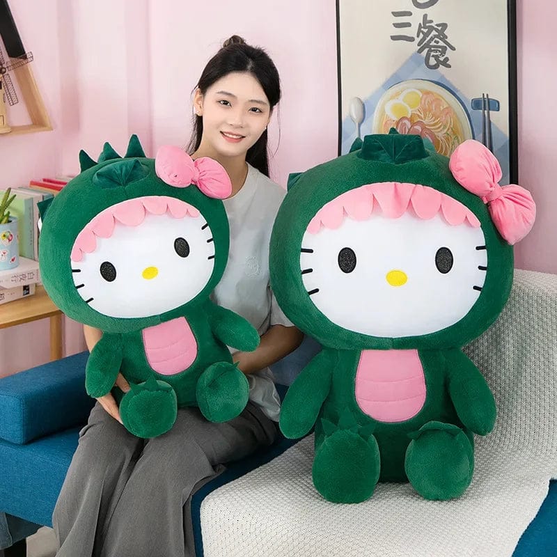 Planet Gates WHITE / 65cm 35/50/65cm Sanrio Kawaii Hello Kitty Dinosaur Plush Toy Cartoon Doll Room Decoration Sleeping Throw Pillow Kids Birthday Gift