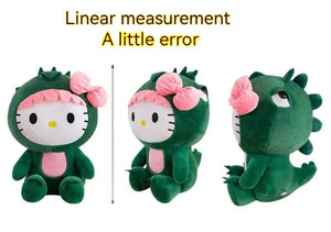 Planet Gates 35/50/65cm Sanrio Kawaii Hello Kitty Dinosaur Plush Toy Cartoon Doll Room Decoration Sleeping Throw Pillow Kids Birthday Gift