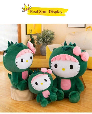 Planet Gates 35/50/65cm Sanrio Kawaii Hello Kitty Dinosaur Plush Toy Cartoon Doll Room Decoration Sleeping Throw Pillow Kids Birthday Gift