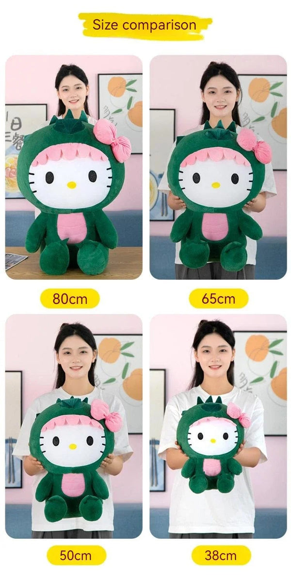 Planet Gates 35/50/65cm Sanrio Kawaii Hello Kitty Dinosaur Plush Toy Cartoon Doll Room Decoration Sleeping Throw Pillow Kids Birthday Gift