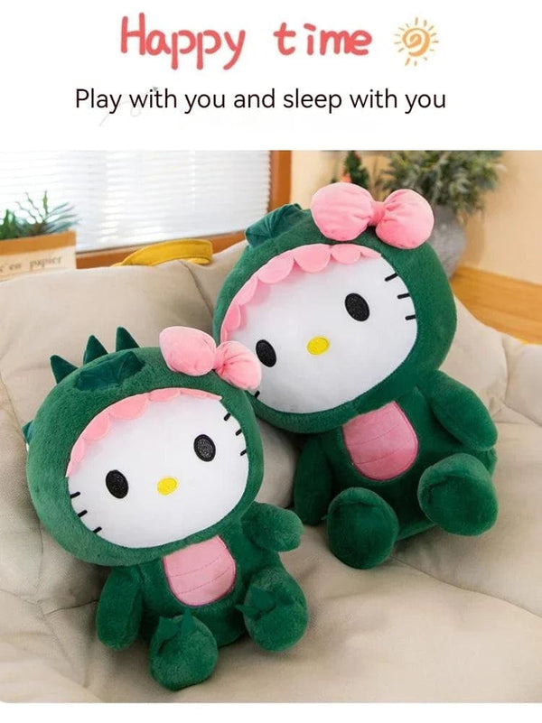 Planet Gates 35/50/65cm Sanrio Kawaii Hello Kitty Dinosaur Plush Toy Cartoon Doll Room Decoration Sleeping Throw Pillow Kids Birthday Gift