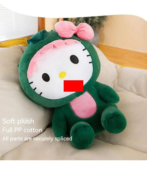 Planet Gates 35/50/65cm Sanrio Kawaii Hello Kitty Dinosaur Plush Toy Cartoon Doll Room Decoration Sleeping Throw Pillow Kids Birthday Gift