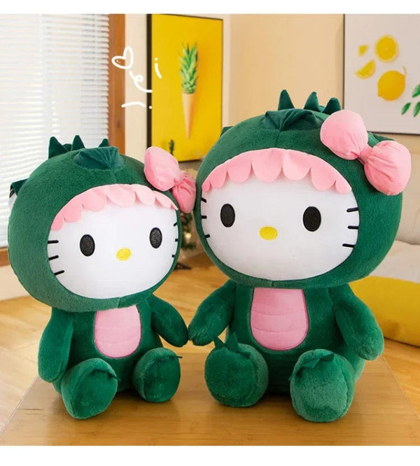 Planet Gates 35/50/65cm Sanrio Kawaii Hello Kitty Dinosaur Plush Toy Cartoon Doll Room Decoration Sleeping Throw Pillow Kids Birthday Gift