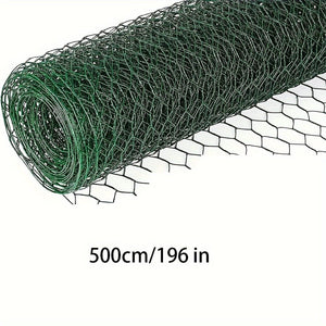 Planet Gates 35*500cm 1 Pack, Chicken Wire Poultry Wire Netting Hexagonal Galvanized Mesh Garden Fence Barrier For Pet Rabbit Chicken Fencing (PVC-Coated)