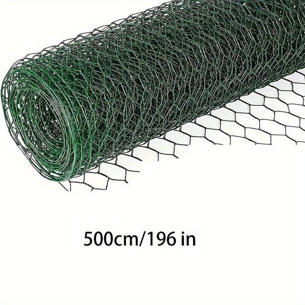 Planet Gates 35*500cm 1 Pack, Chicken Wire Poultry Wire Netting Hexagonal Galvanized Mesh Garden Fence Barrier For Pet Rabbit Chicken Fencing (PVC-Coated)