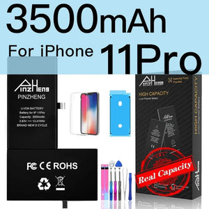 Planet Gates 3500mAh For i11 PRO PINZHENG Battery For iPhone X XR XS 11 12 13 Mini Max Pro Promax Real High Capacity Replacement Bateria Warranty One Year