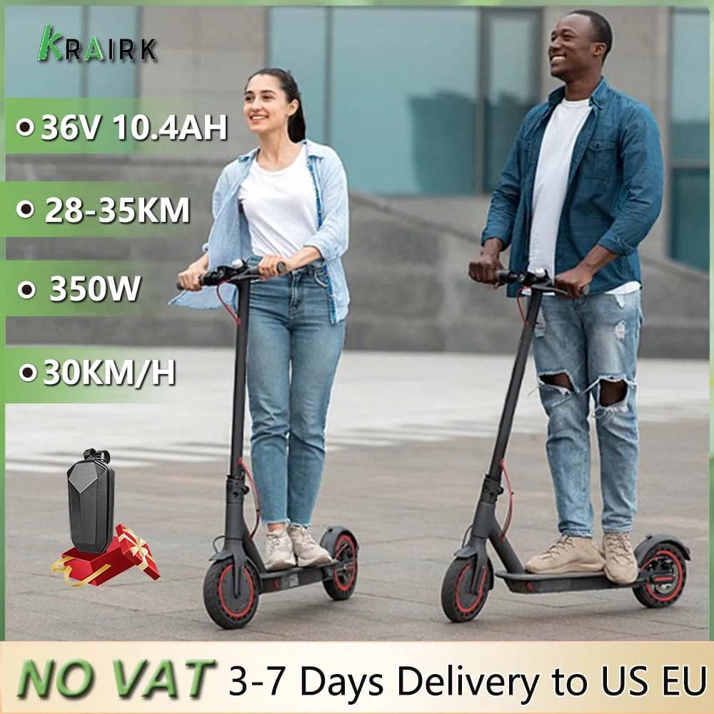 Planet Gates 350W Electric Scooter for Adults 36V 10.4Ah Battery 30km/h Max Speed Folding EScooter 8.5 inch Solid Tires Electric Kick Scooter
