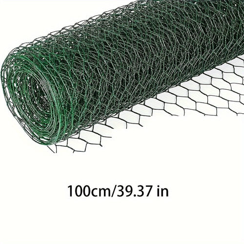 Planet Gates 35cm*100cm 1 Pack, Chicken Wire Poultry Wire Netting Hexagonal Galvanized Mesh Garden Fence Barrier For Pet Rabbit Chicken Fencing (PVC-Coated)
