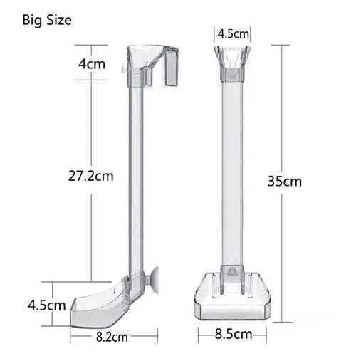Planet Gates 35cm 1Set Acrylic Aquarium Feeder Tube Dish Transparent Fish Tank Shrimp Snail Shrimp Food Feeder Bowl Aquarium Feeding Accessories