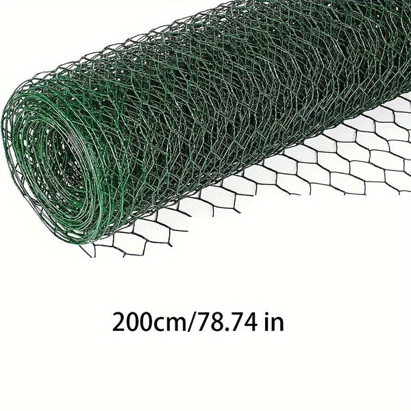Planet Gates 35cm*200cm 1 Pack, Chicken Wire Poultry Wire Netting Hexagonal Galvanized Mesh Garden Fence Barrier For Pet Rabbit Chicken Fencing (PVC-Coated)
