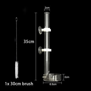 Planet Gates 35cm Acrylic Aquarium Feeder Tube Dish Transparent Fish Tank Shrimp Snail Shrimp Food Feeding Bowl Aquarium Feeding Accessories