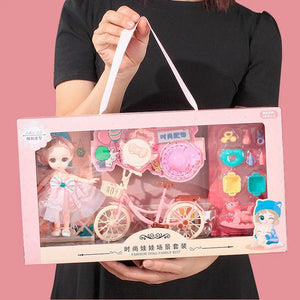Planet Gates 35CM B Toys BJD Doll for Girls Gifts Princess Bag Pet Shop Bicycle Joint Movable Full Set DIY Toy Children's Toy Birthday Christmas