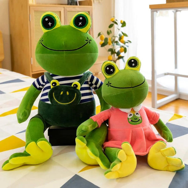 Planet Gates 35CM Cartoon Frog Plush Toy Couple Lnternet Celebrity Children's Dolls Mall Activity Gifts Wholesale Birthday Gifts