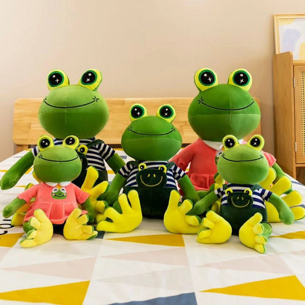 Planet Gates 35CM Cartoon Frog Plush Toy Couple Lnternet Celebrity Children's Dolls Mall Activity Gifts Wholesale Birthday Gifts