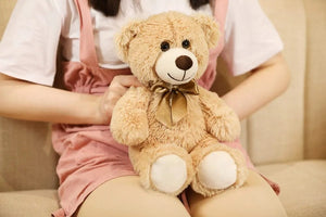 Planet Gates 35CM Cute Colorful Bow Tie Bear Doll Plush Toy Hug Bear Doll Children Birthday Gift Pillow bear Home Living Room Bedroom