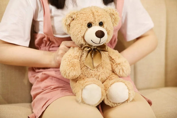 Planet Gates 35CM Cute Colorful Bow Tie Bear Doll Plush Toy Hug Bear Doll Children Birthday Gift Pillow Teddy bear Home Living Room Bedroom