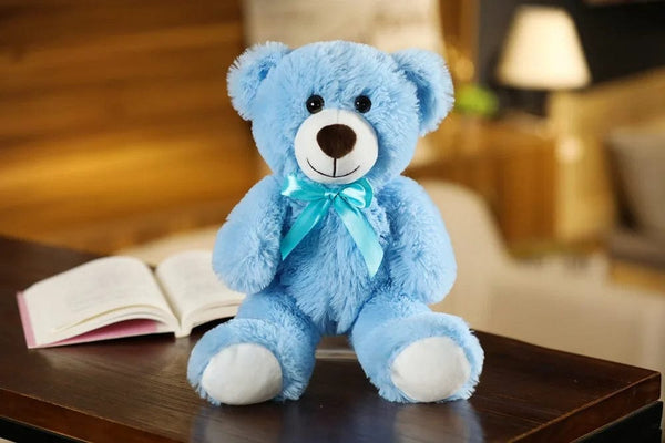 Planet Gates 35CM Cute Colorful Bow Tie Bear Doll Plush Toy Hug Bear Doll Children Birthday Gift Pillow Teddy bear Home Living Room Bedroom