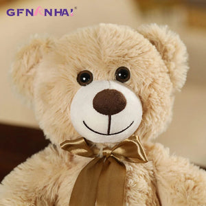 Planet Gates 35CM Cute Colorful Bow Tie Bear Doll Plush Toy Hug Bear Doll Children Birthday Gift Pillow Teddy bear Home Living Room Bedroom