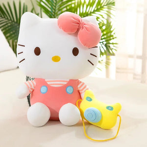 Planet Gates 35cm Saniro Hello Kitty Plush Camera KT Cat Doll Cute Cat Kitty Toys Children's Gift Girl Sofy Stuffed Animal Pillow Toys Gifts