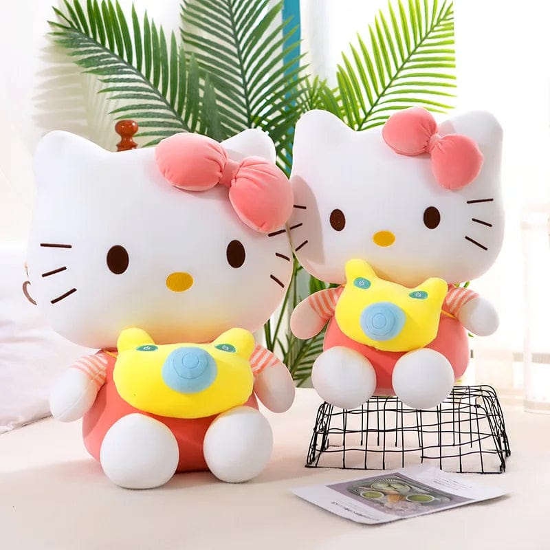 Planet Gates 35cm Saniro Hello Kitty Plush Camera KT Cat Doll Cute Cat Kitty Toys Children's Gift Girl Sofy Stuffed Animal Pillow Toys Gifts