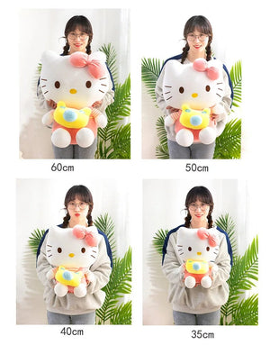 Planet Gates 35cm Saniro Hello Kitty Plush Camera KT Cat Doll Cute Cat Kitty Toys Children's Gift Girl Sofy Stuffed Animal Pillow Toys Gifts