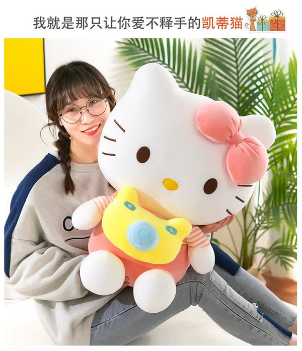 Planet Gates 35cm Saniro Hello Kitty Plush Camera KT Cat Doll Cute Cat Kitty Toys Children's Gift Girl Sofy Stuffed Animal Pillow Toys Gifts