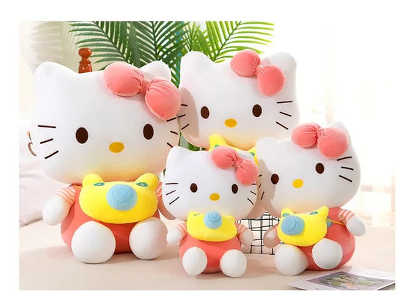 Planet Gates 35cm Saniro Hello Kitty Plush Camera KT Cat Doll Cute Cat Kitty Toys Children's Gift Girl Sofy Stuffed Animal Pillow Toys Gifts