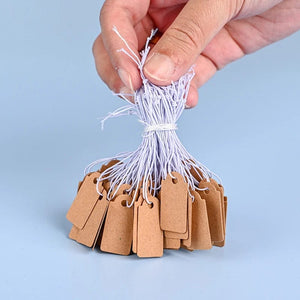 Planet Gates 35x22mm A 100pcs Jewelry Tags Wearing Rope Rings Price Tags White Kraft Paper Handwritten Paper Cards Rectangular Blank Gardening Tags