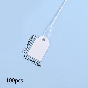 Planet Gates 35x22mm A 100pcs Jewelry Tags Wearing Rope Rings Price Tags White Kraft Paper Handwritten Paper Cards Rectangular Blank Gardening Tags